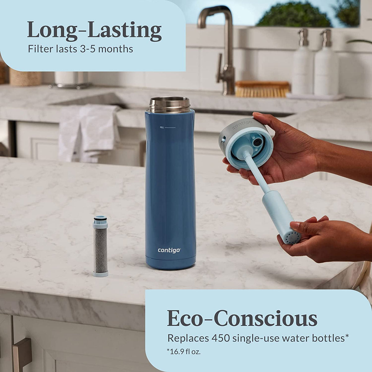 24 oz Stainless Steel Filter Bottle B655511