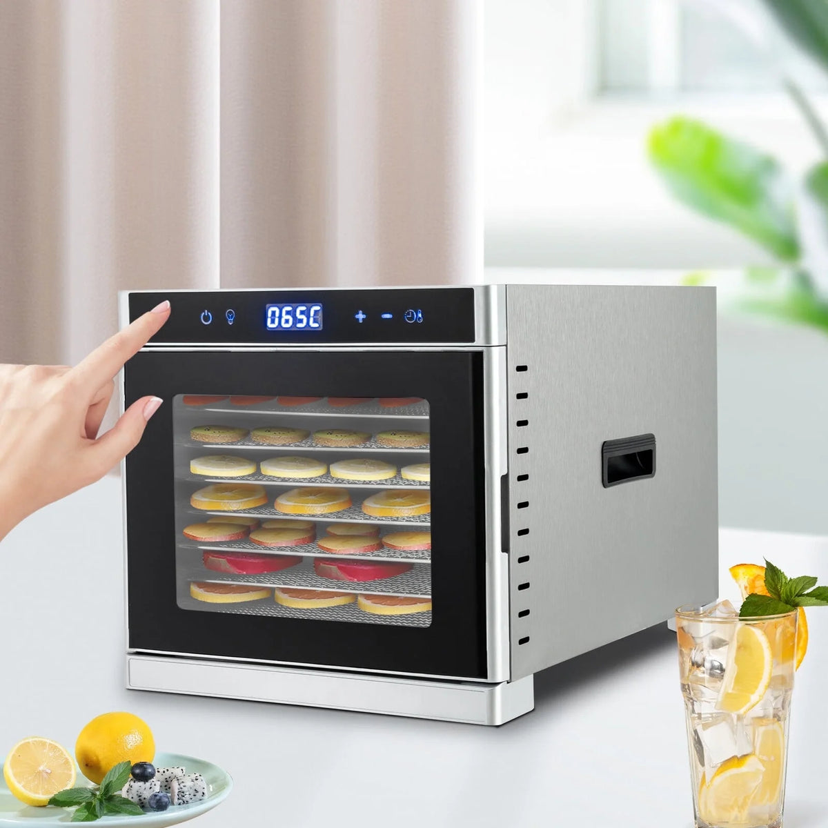 8 Trays Stainless Steel Food Dehydrator 700W N65240