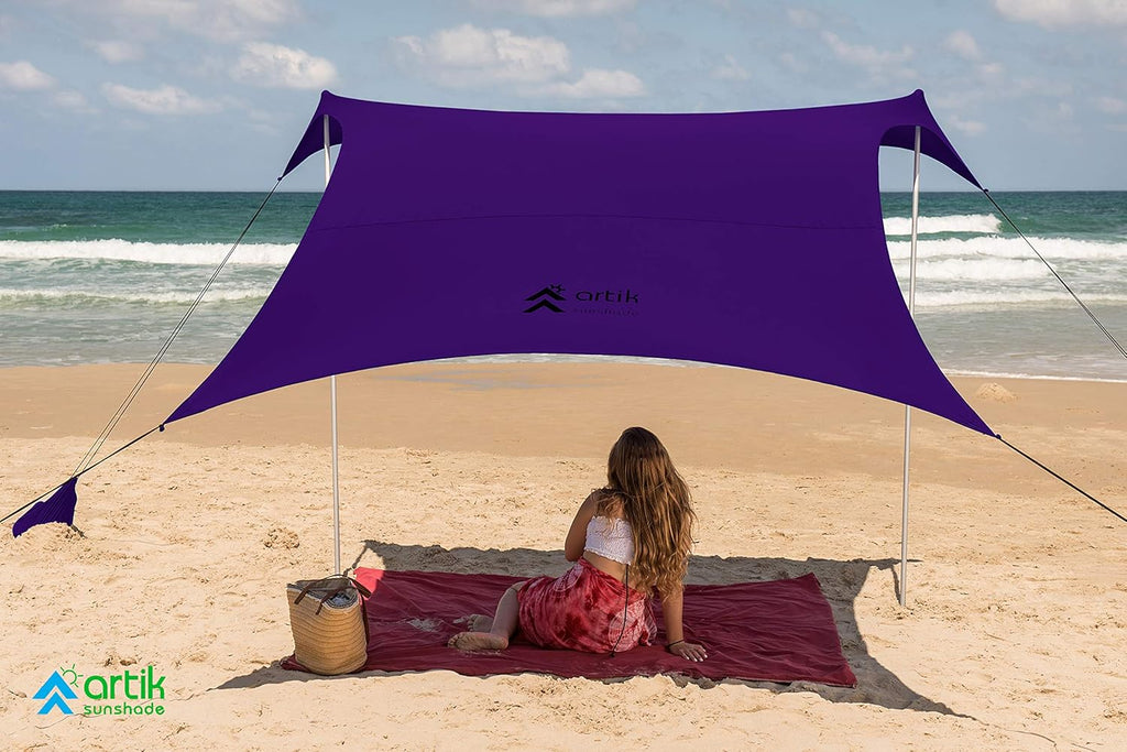 Pop Up Beach Tent Sun Shade with Carrying Bag, UPF50 UV Protection, Large I7031