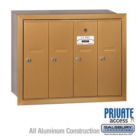 Recessed Bronze 4 Door Mailbox D98188