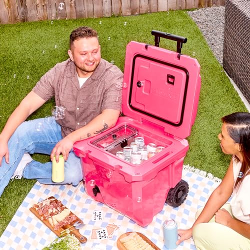 Wheeled Hard Cooler with Built-in Drink Dispenser R388