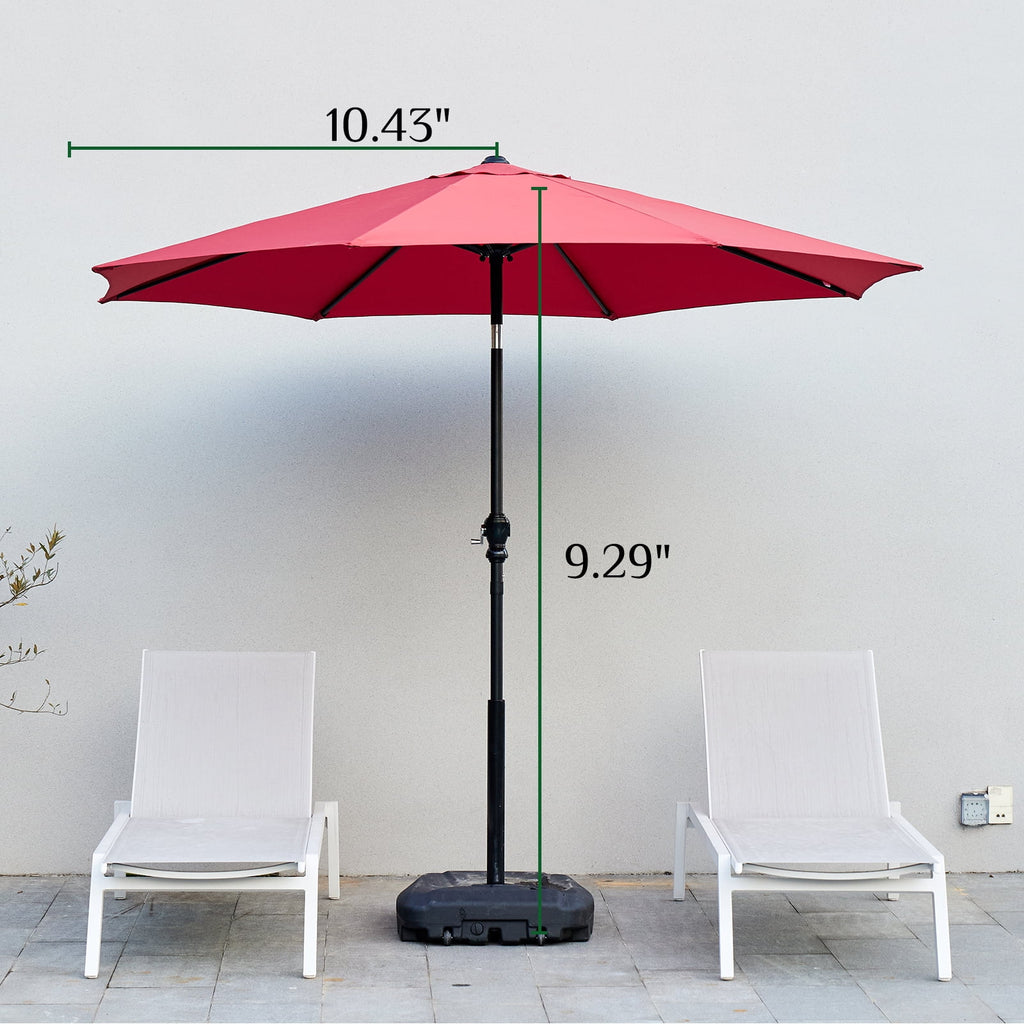 9-FT Outdoor Patio Umbrella with Push Button Tilt and Crank K620148