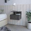 Floating 1-Drawer Nightstand with Shelves E13635