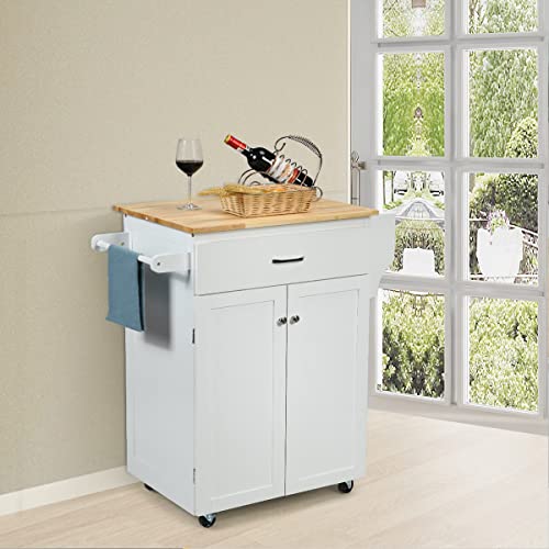 Kitchen Island Cart with Storage on Wheels T657703