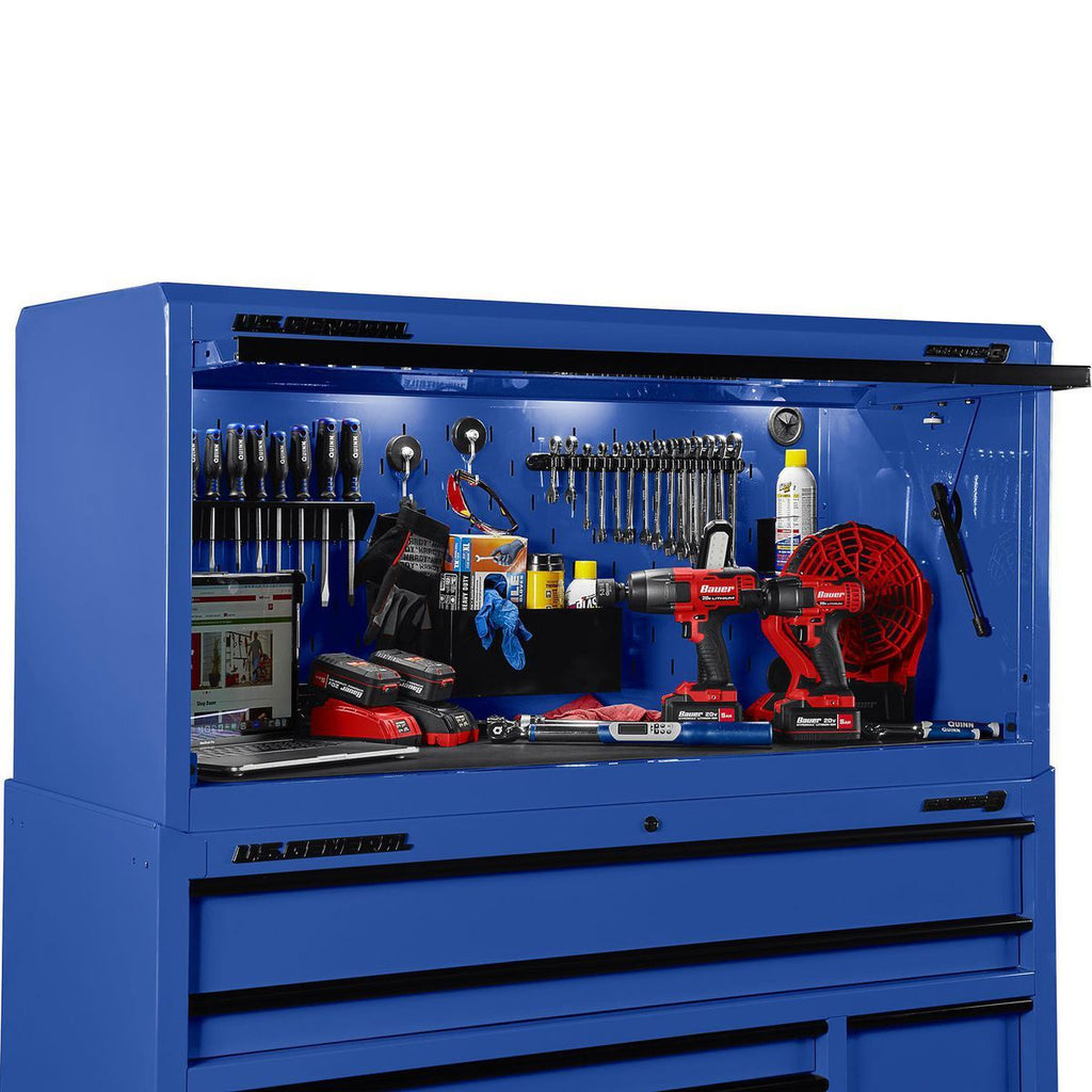 56 in. x 22 in. Blue Work Center Hutch C980