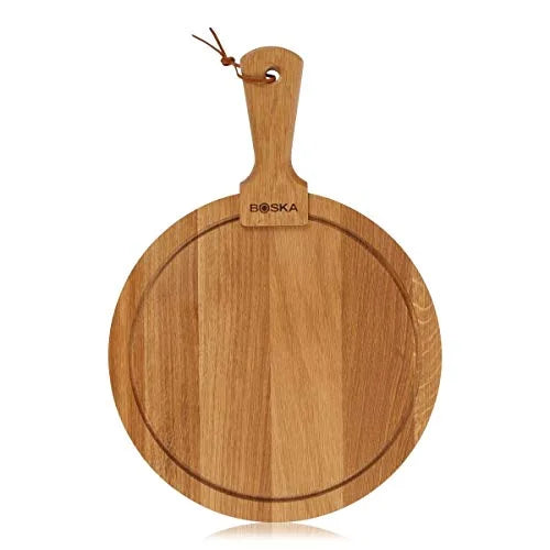 Round Wood Cheese Board with Handle X1457