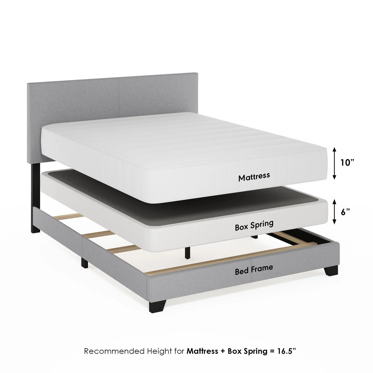Black PU Leather Twin XL Upholstered Bed Frame G295537