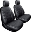2 Front Seat Covers Custom Fit Black Q821