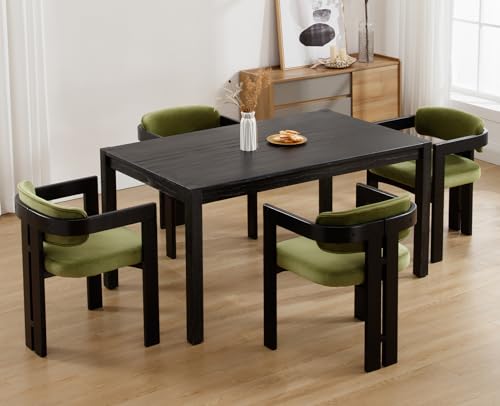 Black PU Leather Dining Chairs Set of 4 O75565