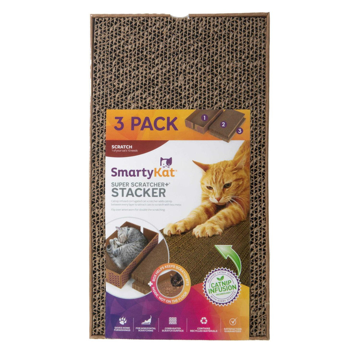 Catnip-Infused Cardboard Cat Scratch Pad Bed Y661843