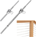 40 Set Cable Railing Kit 1/8 T316 Stainless Steel Turnbuckle Hardware G708907