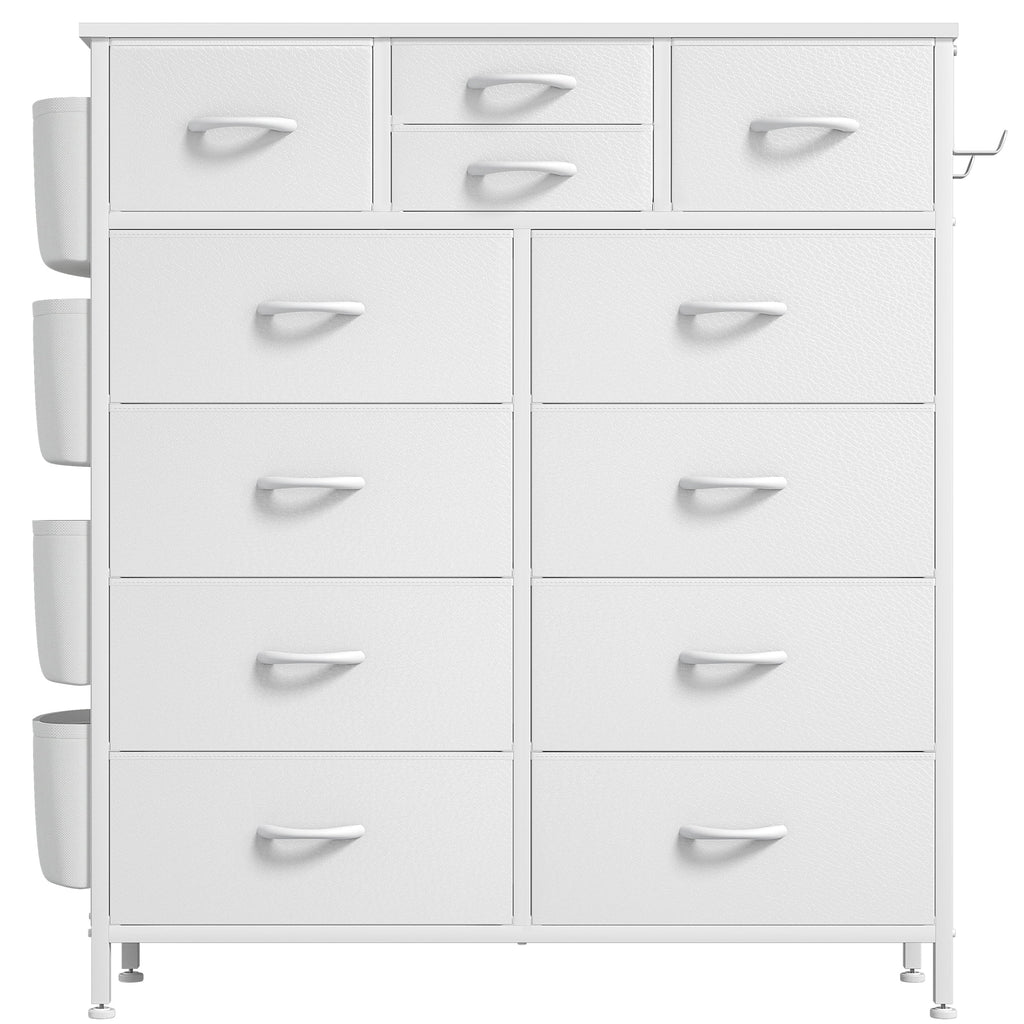 White 12 Drawer Fabric Dresser H446850