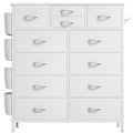 White 12 Drawer Fabric Dresser H446850