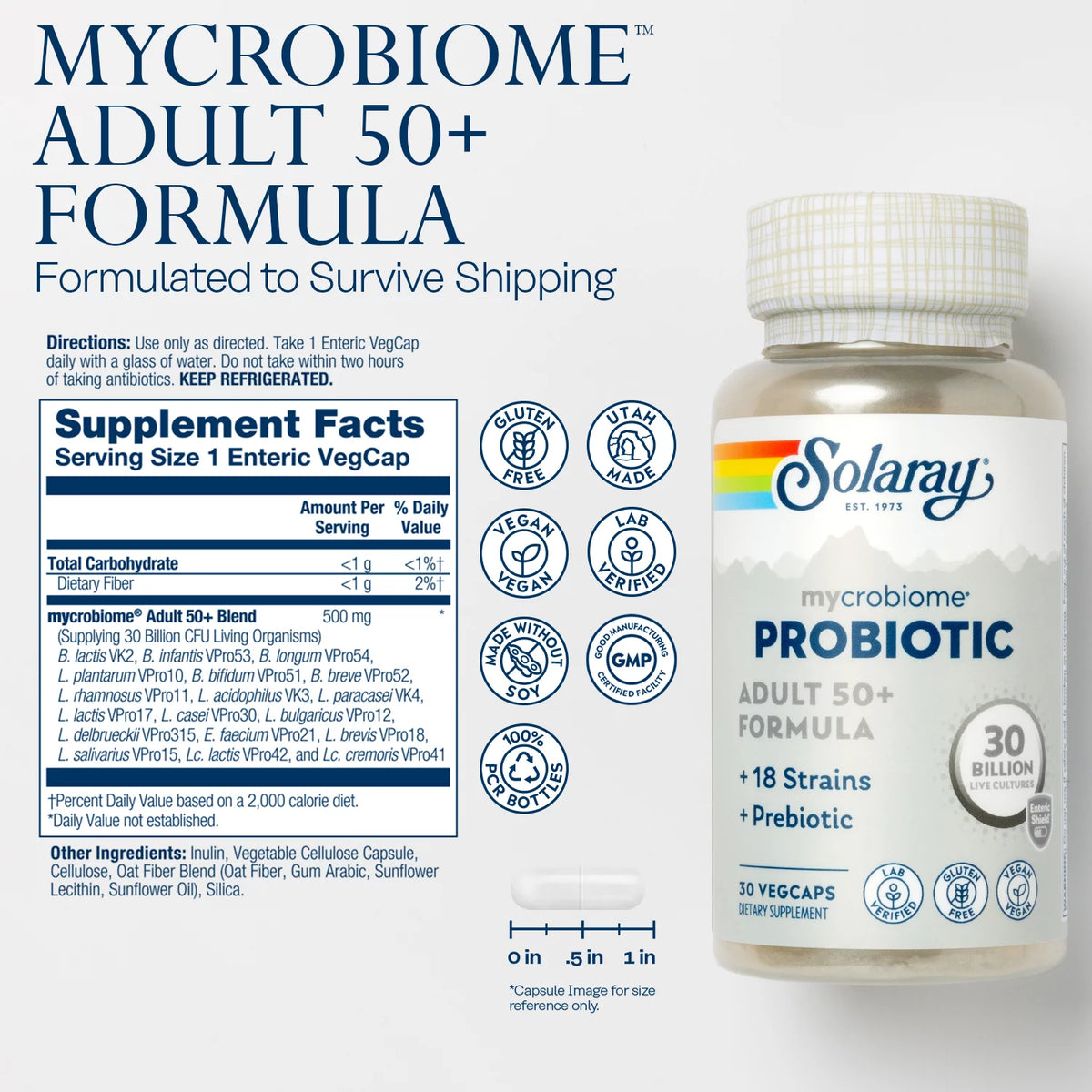 30 Billion CFU Probiotic VegCaps U706219