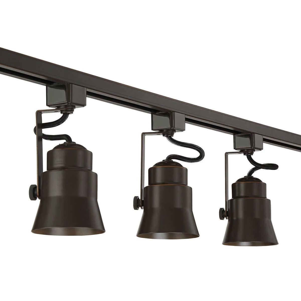 Bronze 3-Light LED Track Kit with Cord and Plug Connector Y9249