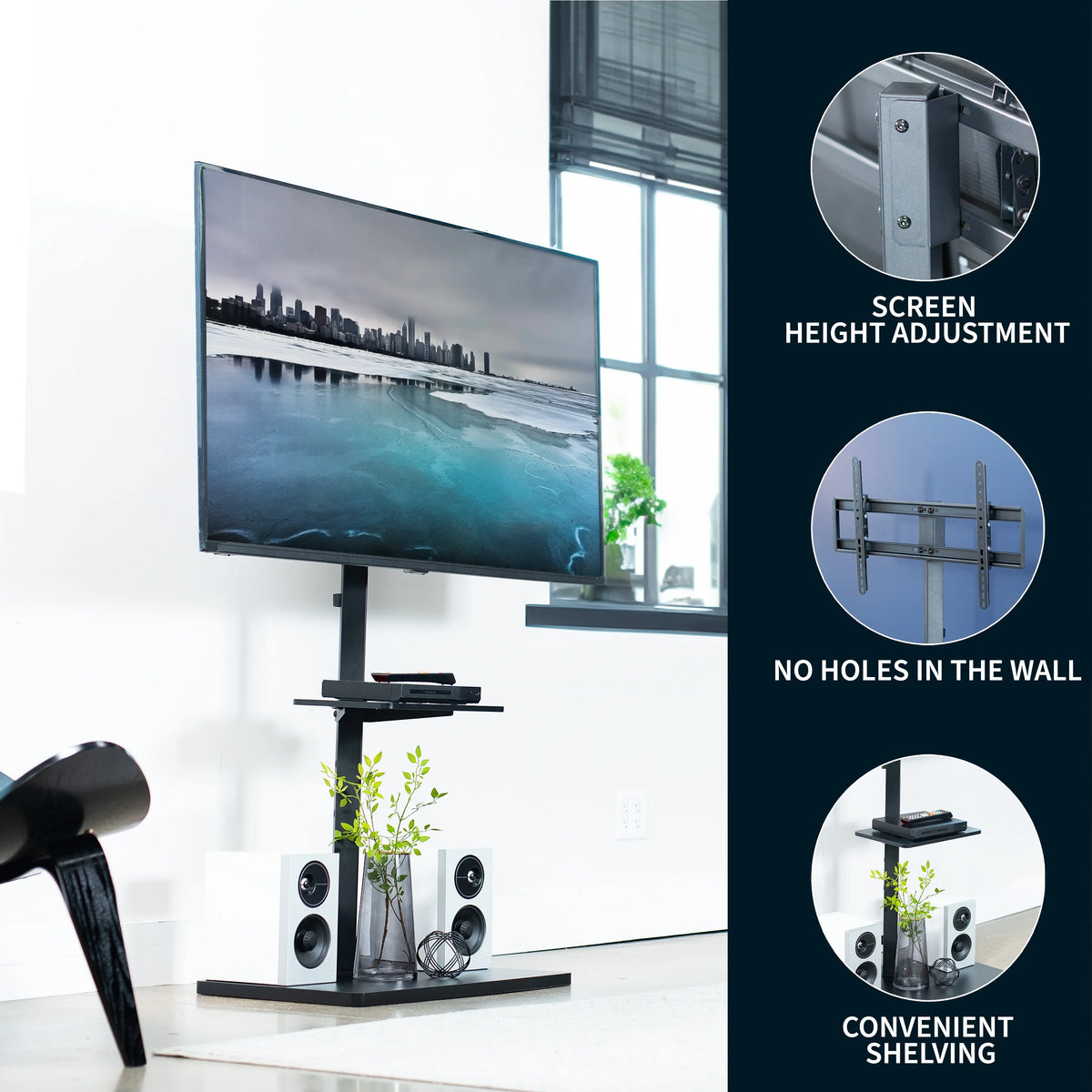 Height Adjustable TV Floor Stand L982