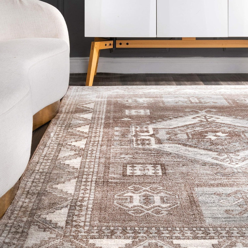 Brown Tribal Area Rug G36517