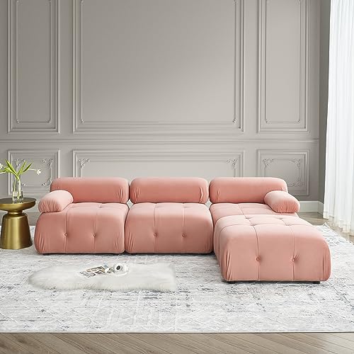 Pink Velvet Sleeper Sofa X19829