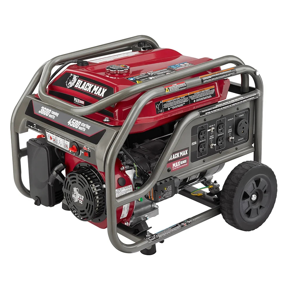 Black Portable 3600 Watt Generator E7365