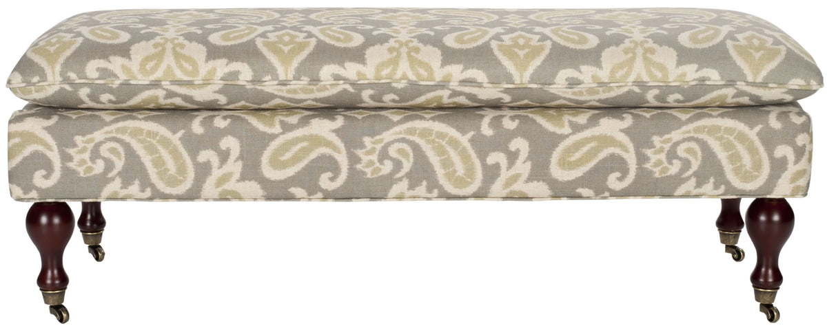 Brown Upholstered Bench with Wood Legs B3929
