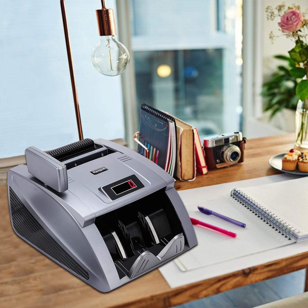 Money Counter Machine with UV/MG/IR/MT, 9 Modes, 1,200 Notes Per Minute I16871