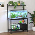 40-50 Gallon Fish Tank Stand with Plant Shelf Metal Aquarium Stand with Cubby Storage M7380