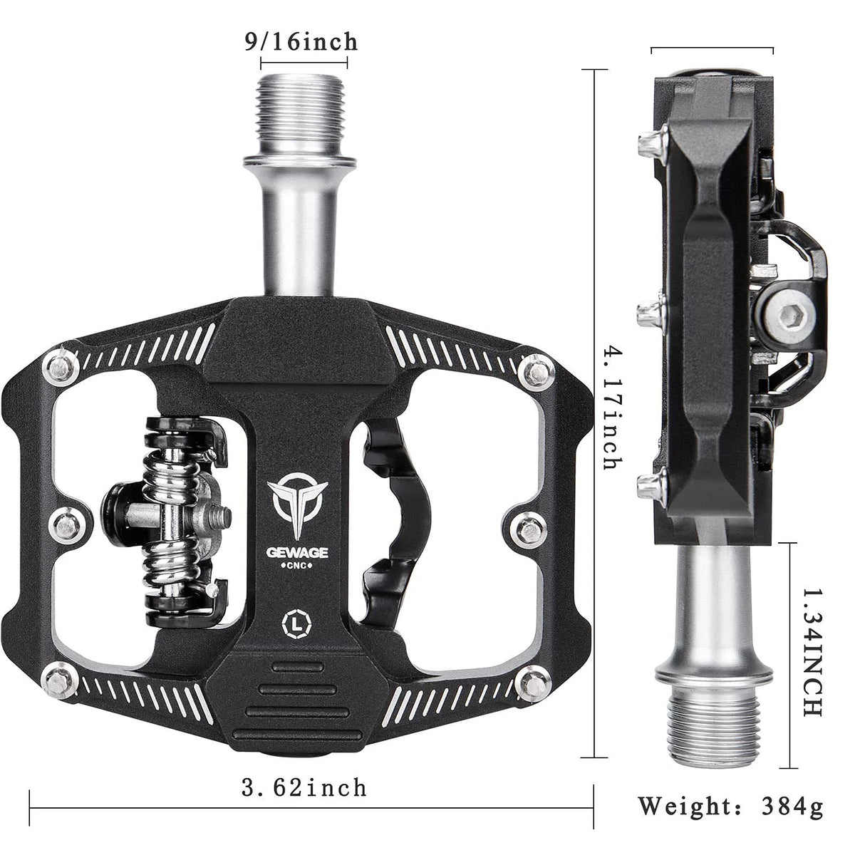 Dual Sided Bike Pedals with 3 Sealed Bearings Y57179