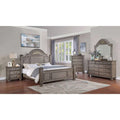6pc Eastern King Size Bedroom Furniture Set Gray Solidwood M51942