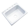 White 5 Hole Kitchen Sink P250