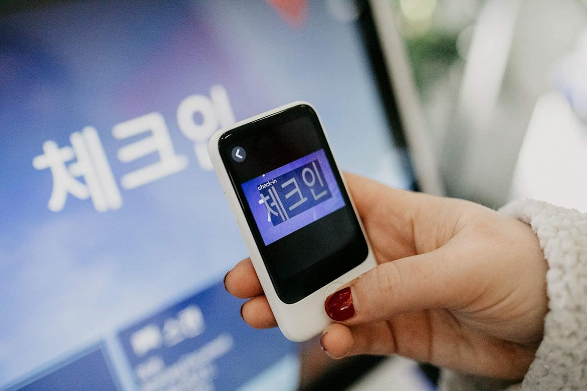 White 82 Language Voice Translator with 2 Year Built-in Data I85278