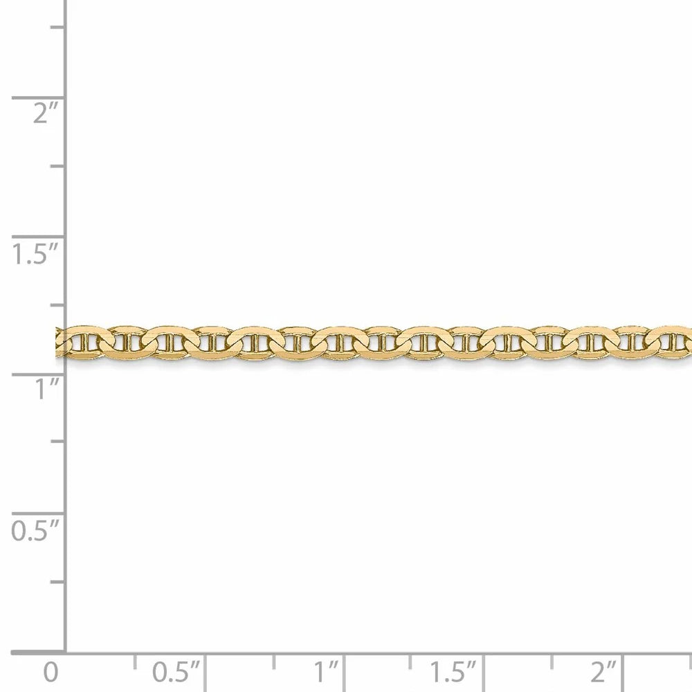 14kt Yellow Gold 22 inch Anchor Chain D3150