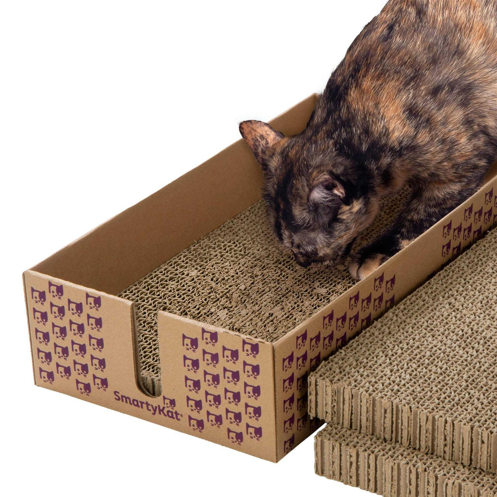 Catnip-Infused Cardboard Cat Scratch Pad Bed Y661843