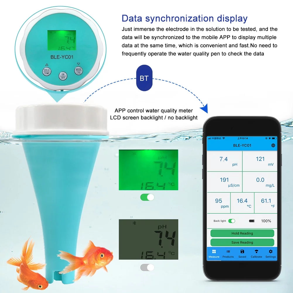 6 in 1 Water Quality Tester with LCD Display I32401