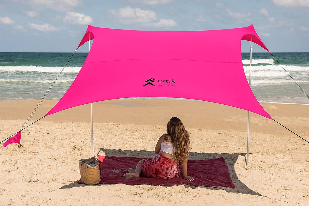 Pop Up Beach Tent Sun Shade with Carrying Bag, UPF50 UV Protection, Large I7031