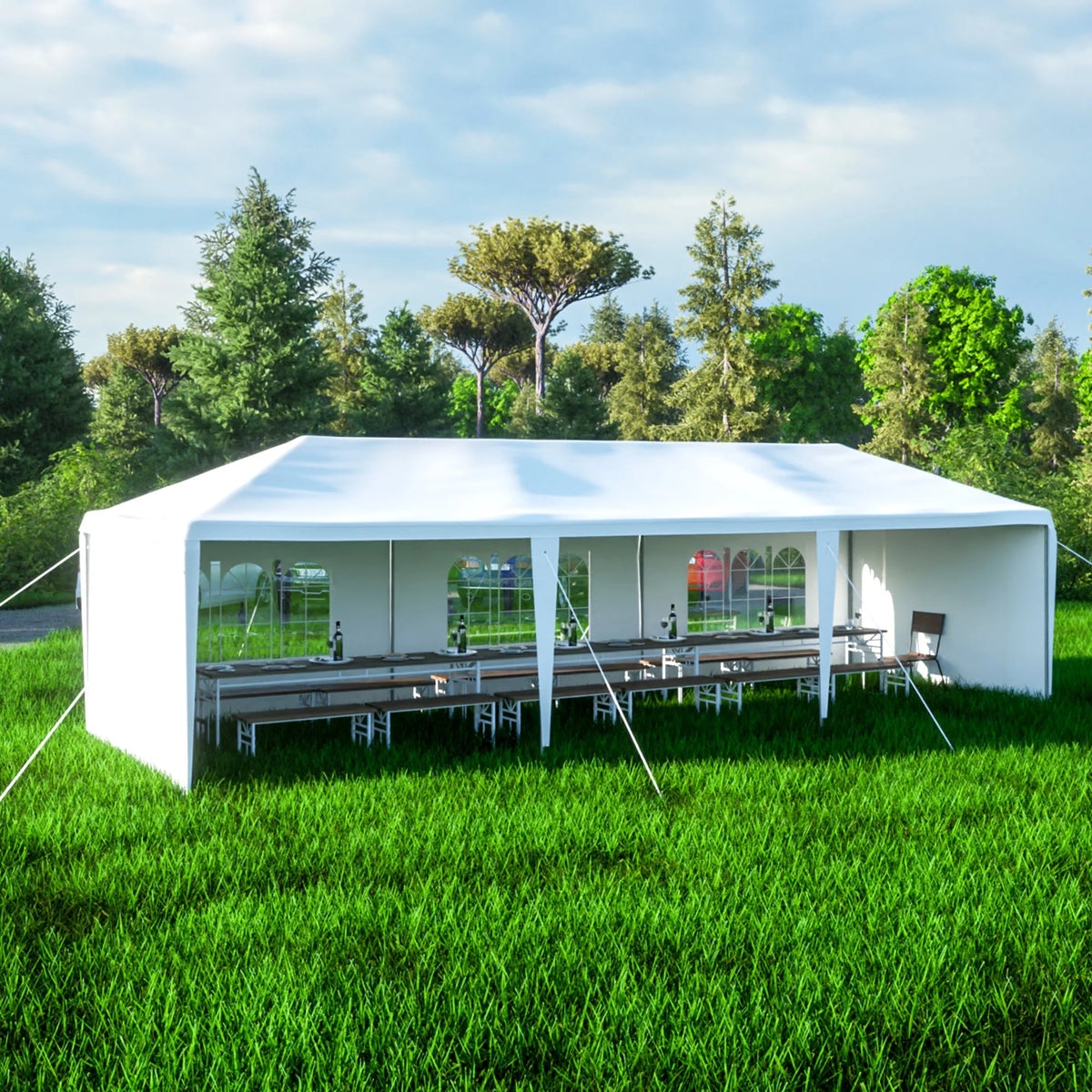 10x30' Outdoor Canopy Tent with 5 Removable Sidewalls F458511