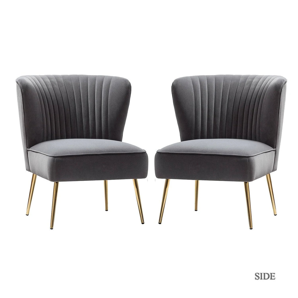 Yellow Side Chair Set of 2 F38189