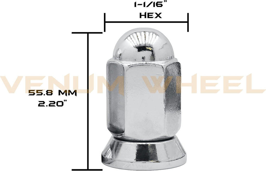 16 Pc Chrome Lug Nuts M14x1.5 Thread Pack of 2 A7252