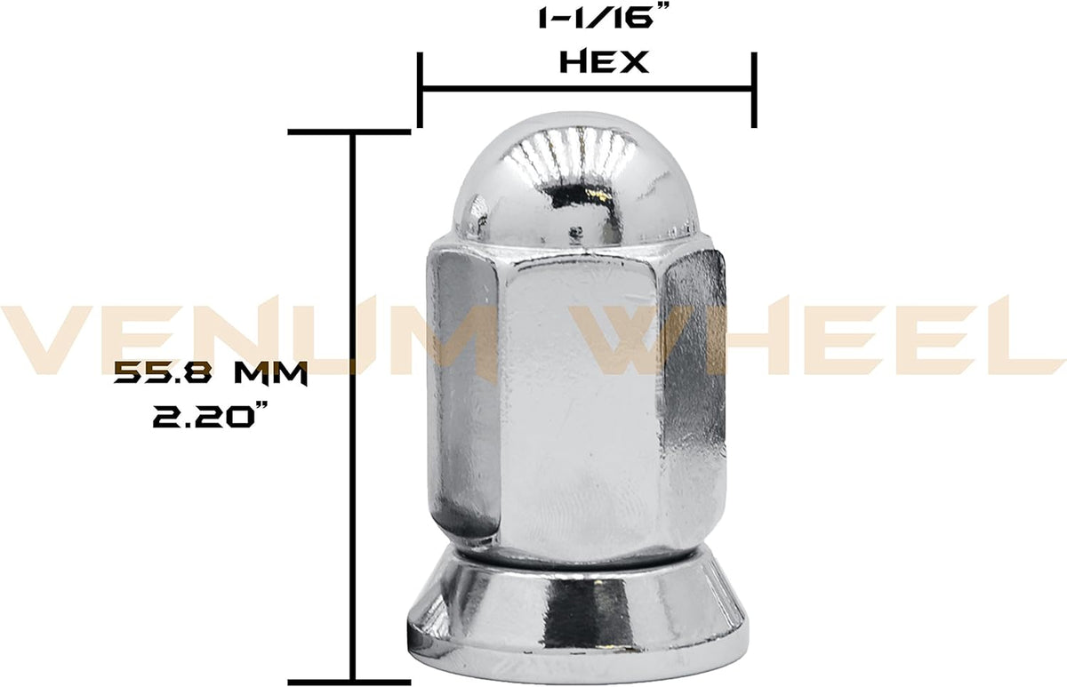 16 Pc Chrome Lug Nuts M14x1.5 Thread Pack of 2 A7252