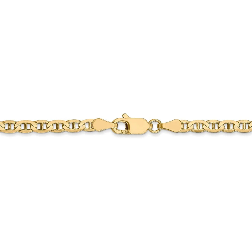 14kt Yellow Gold 22 inch Anchor Chain D3150