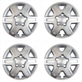 Silver 6 Spoke Plastic Wheel Covers Hubcaps Set of 4 Q754144