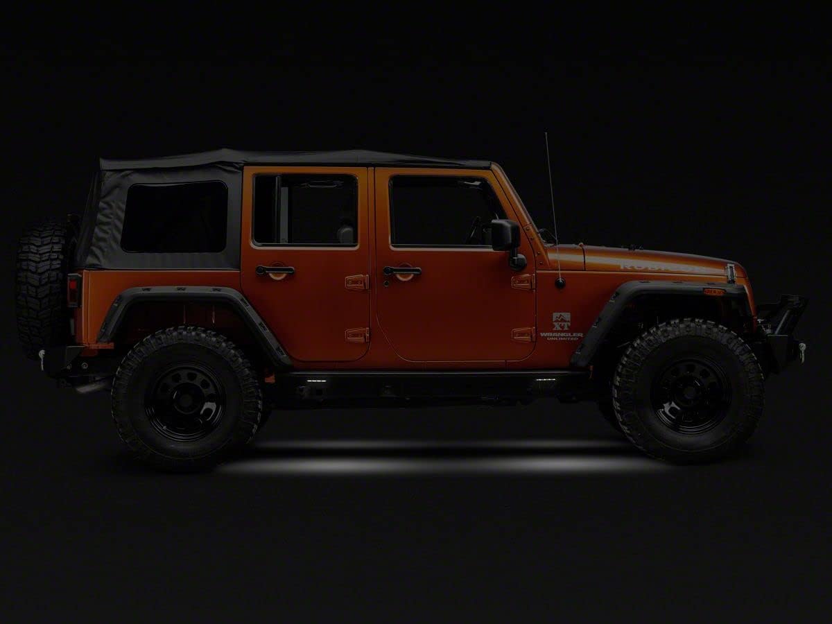 Textured Black Rock Sliders with LED Rock Lights X139