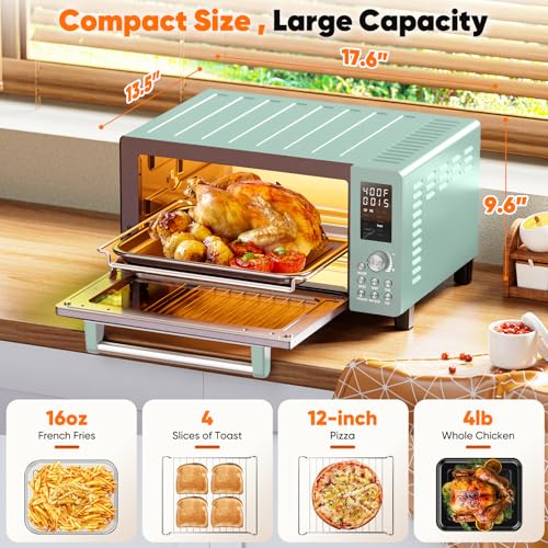 Mint Green 21QT Toaster Oven Air Fryer Combo I737