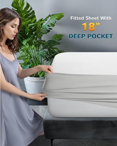 King Size Grounding Fitted Sheet with Grounding Cord K34437