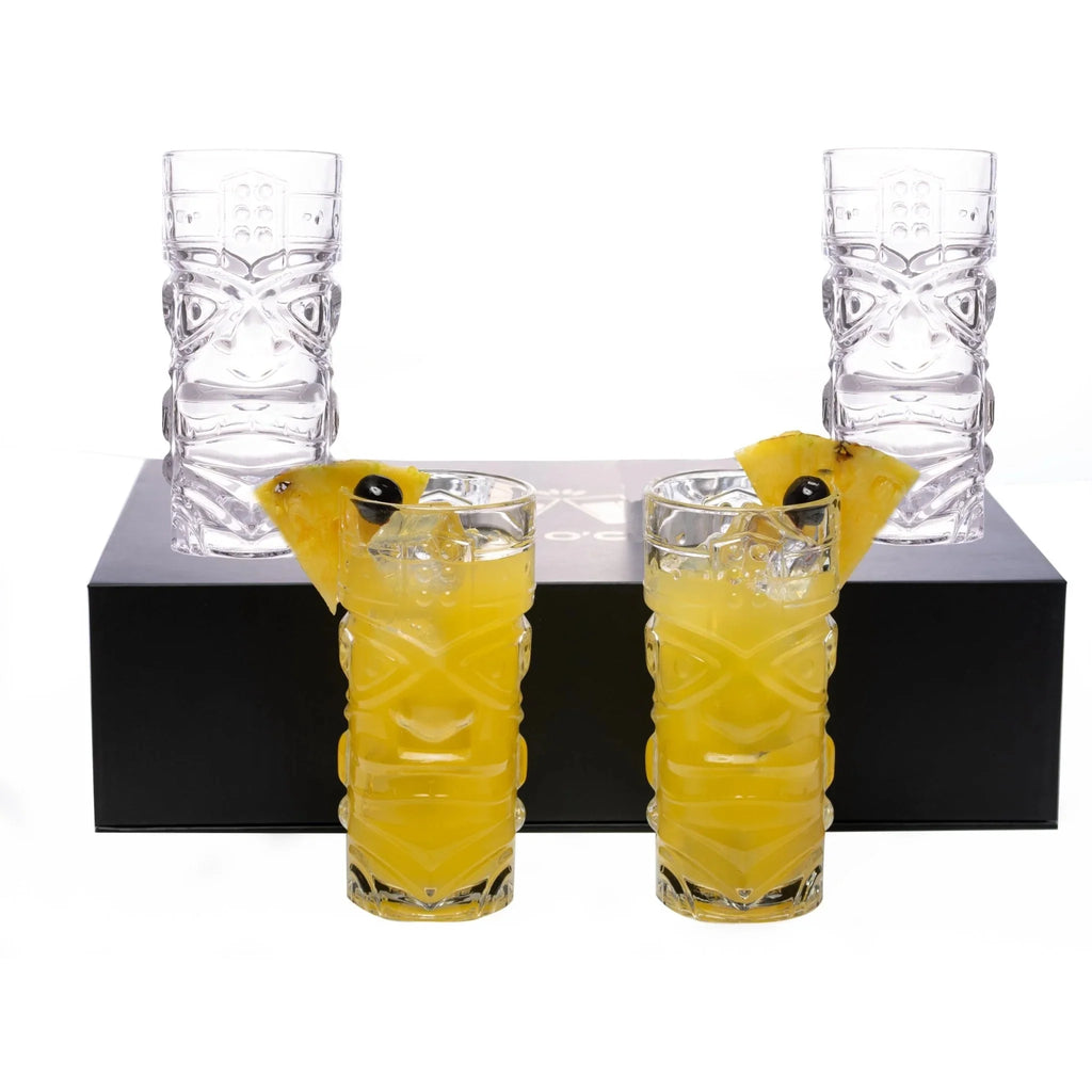 Clear Tiki Glasses, Set of 4, 450 ML O413246