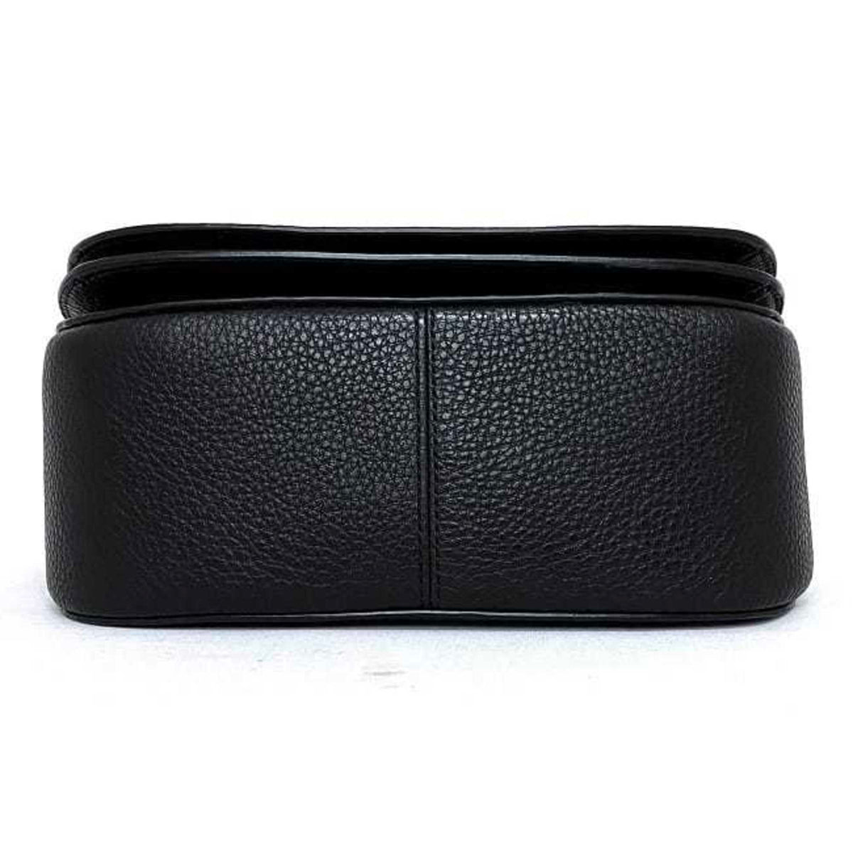 Black Leather Shoulder Bag H915