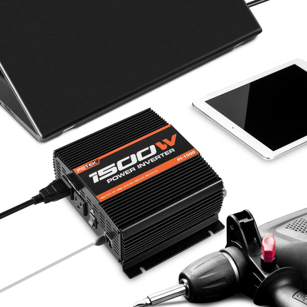 1500W Power Inverter Dual AC Outlets 12V DC to 110 V AC Car Inverter F582