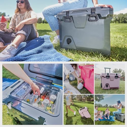 Wheeled Hard Cooler with Built-in Drink Dispenser R388
