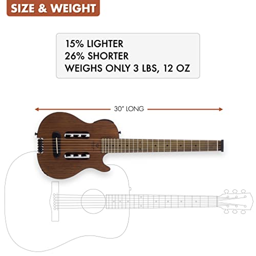 Mahogany Acoustic Travel Guitar with Built-in Headphone Amp L90917