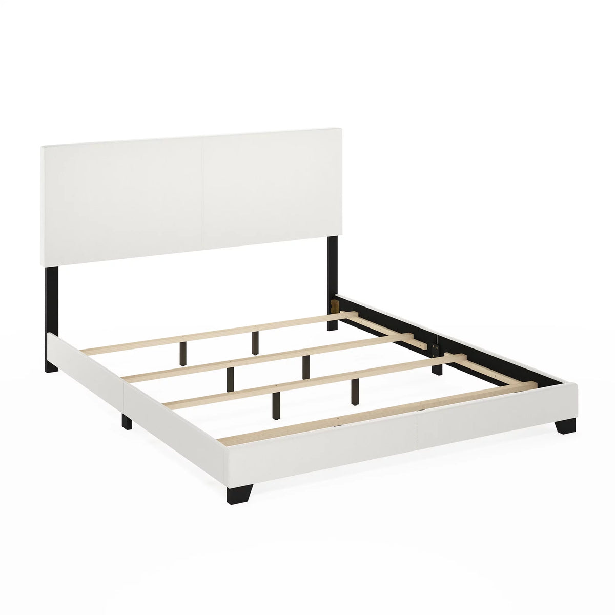 Black PU Leather Twin XL Upholstered Bed Frame G295537