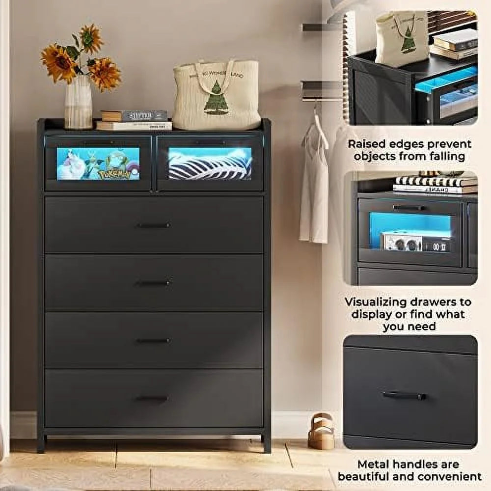 White Tall 6 Drawers Wood Dresser M377146